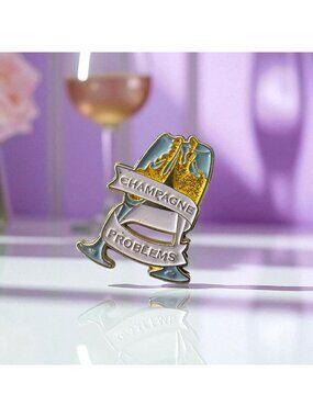 CHAMPAGNE PROBLEMS Swiftie  Enamel Lapel Backpack Pin NEW